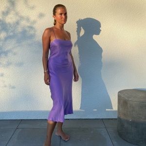 Djerf Avenue Slip Dress Dream Dress in Purple Size Small